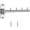 Hunphy Appendiabiti da Parete in Acciaio Inossidabile, Appendiabiti Girevole a Parete, Appendiabiti da Parete Rack, Appendiabiti Parete Girevole in Acciaio Inossidabile Pieghevole, per Bagno (Argento)