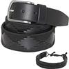 PELPE Cintura in pelle argentina, con cordino abbinato e bracciale in pelle. Cintura ricamata su pelle, per uomo e donna. Cinture Polo Argentina