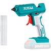 Total Tools - Pistola per colla a batteria P20S da 20 V | Riscaldamento in 60 secondi | Diametro 11,2 mm | Ideale per la lavorazione del legno e l'artigianato | Include 3 barre di colla