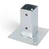 Alberts 211608 Porta palo da avvitare, per pali di legno rotondi o quadrati, zincato a caldo, 61 x 61 mm