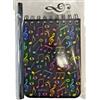 Kit Regalo a Tema Musicale 1 Block Notes 1 Matita 1 Gomma Natale Blocco Note