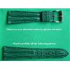 Fleurus 22 MM/16 MM Braccialetto a Tenuta Stagna Squalo Autentica Verde Tipo Cronomat