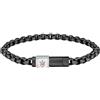 Maserati Jewels bracciale Uomo in Acciaio, ip nero, ip oro rosa - JM223ATK26
