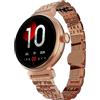 HiFuture Aura Smartwatch da donna, Display AMOLED in Acciaio Inossidabile da 1,08 pollici, Cardiofrequenzimetro, Sensori Real SpO2, Contapassi, Impermeabile IP68, Compatibile con Android e iOS