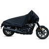 X AUTOHAUX, Telo coprimoto da strada, per scooter, leggero, mezza copertura, impermeabile, antipioggia, antipolvere, nero, taglia M per Kawasaki e Harley Davidson.