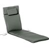 Outsunny Cuscino per Sdraio Lettino Prendisole da Giardino 198x53x5cm Grigio|Aosom