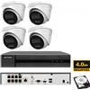 HIKVISION KIT videosorveglianza ip POE Hikvision Nvr 8 canali 4K 4 telecamere 4 MP Smart H