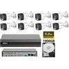 DAHUA KIT videosorveglianza analogico Dahua DVR XVR 8 canali 8 telecamere dual light m