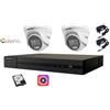 HIKVISION KIT VIDEOSORVEGLIANZA HIKVISION DVR 4 CANALI 2 TELECAMERE COLORVU 2 MPX 500gb