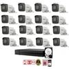 HIKVISION KIT videosorveglianza Hikvision DVR 16 canali 16 telecamere bullet 5 mpx hdd 1tb