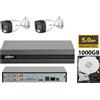 DAHUA KIT videosorveglianza analogico Dahua DVR XVR 4 canali 4K 2 telecamere dual ligh