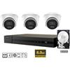 HIKVISION KIT VIDEOSORVEGLIANZA IP POE 4K NVR 8 CANALI POE 3 TELECAMERE DOME TURRET 8 MPX