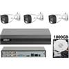 DAHUA KIT videosorveglianza analogico Dahua DVR XVR 4 canali 3 telecamere dual light m