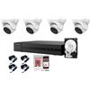 HIKVISION KIT VIDEOSORVEGLIANZA HIKVISION DVR 4 CANALI TELECAMERE DOME IR 40MT HD 1 TB