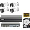 DAHUA KIT videosorveglianza analogico Dahua DVR XVR 8 canali 4 telecamere dual light m