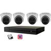 HIKVISION Kit Videosorveglianza Hikvision 4 Canali IP POE 4 Dome 4 MPX 500GB Cloud
