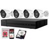 HIKVISION KIT Videosorveglianza IP NVR POE 4 Canali 4 MPX Hikvision CoolorVu 500GB Cloud