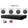 HIKVISION Kit videosorveglianza IP Hikvision Nvr POE 4 Canali 4 telecamere dome 2mpx 500GB