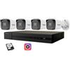 HIKVISION Kit videosorveglianza IP Hikvision Nvr POE 4 Canali 4 telecamere bullet 2mpx 500