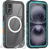 BDIG iPhone 16 Custodia impermeabile, protezione completa dello schermo a 360 gradi,custodia antiurto IP68 compatibile con iPhone 16,blu
