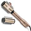 BaByliss Big Hair Dual Spazzola ad aria rotante, funzione ionica, 2 accessori spazzole da 50mm e 40mm, 2 direzioni di rotazione, 2 temperature + aria fredda, nero e oro, AS952E