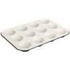 Dr. Oetker Stampo per muffin da 12 pezzi, Ø 5 cm, in lamiera d'acciaio, teglia da forno con rivestimento antiaderente rinforzato in ceramica (colore: grigio-marrone/crema), quantità: 1 pezzo