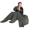 CelinaTex Oeko-TEX Footy - Morbida coperta con i piedi, 150 x 180 cm, colore: grigio