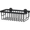 tesa MOON BLACK Mensola per Doccia con montaggio a parete senza foratura, nero opaco, Extra profonda, Per bagni in stile industriale e moderno, Con soluzione adesiva, 92 mm x 250 mm x 125 mm