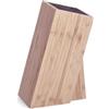Zeller 25328 - Cepo portacoltelli con Inserto in setole, Legno di bambù, 9,5 x 15 x 23,5 cm