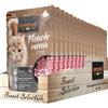 LEONARDO 16 x 85 g Leonardo Finest Alimento Cibo Umido per Gatti Adulti Ricetta Senza Cereali e Zucchero con Pollo Manzo Agnello e Olio di Salmone