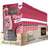 LEONARDO 16 x 85 g Leonardo Finest Alimento Cibo Umido per Gatti Adulti Monoproteico Ricetta Senza Cereali e Zucchero con Pura Carne di Manzo e Olio di Salmone
