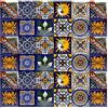 Cerames Piastrelle Mosaico Messicane Pablo - 30 ceramiche mattonelle messicane decorative per bagno, doccia, scale, parete posteriore della cucina | Tessere mosaico ceramica 10,5x10,5 cm