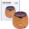 PNI Diffusore aromaterapia PNI HU180 per olii essenziali, ultrasuoni, 400 ml, timer, LED a 7 colori, chiusura automatica, venatura del legno