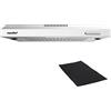 COMFEE' COMFEE CHU 3.6F17BS - Cappa aspirante da 60 cm, in acciaio inox, filtro in alluminio rimovibile, flusso d'aria 200 m³/h, 2 livelli, 1 luce LED, Inox, acciaio inossidabile e argento