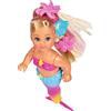 Simba 105733318 Evi Love Swimming Mermaid, Evi come sirena, può nuotare correttamente, con figura di pesce, bambola spogliatoio, 12 cm, per bambini dai 3 anni in su