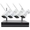 PNI House WiFi660 Kit di videosorveglianza NVR 8 canali e 4 telecamere wireless da esterno 3MP, P2P, IP66