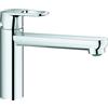 GROHE 31691000 Quickfix Start Flow, Rubinetto Miscelatore Monocomando per Lavello, Bocca Media, Sistema di Installazione Semplice, Cromo