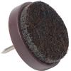 Adsamm® / 32 x feltrini con chiodo / marrone / Ø 24 mm / tondi / scivoli in plastica con chiodo e base in feltro / piedini protettivi per mobili Adsamm® Quality