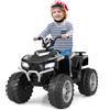 COSTWAY 24V Quad Elettrico per Bambini, Macchina Elettrica Cavalcabile con Musica Radio Luci a LED, Avvio Lento, Velocità Fino a 5km/h, per Bambini 3-8 Anni (Neo)