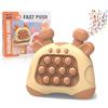 FaJoek Pop it Elettronico Fidget Toy FaJoek Gioco Elettronico Fidget, Gioco Quick Push Bubble Game, Pop Fidget Game, Pop Puzzle Game, Bubble Sensory Fidget Toy, Pop It Controller Gioco (Brown)