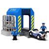 TOPLIVING Accessori per ferroviari in legno, stazione di polizia, compatibile con tutte le ferrovie, pacchetto di espansione per bambini dai 3 anni in su