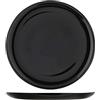 H&h set 6 piatti pizza premiere in vetro opale nero cm 32