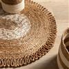 DEGHI Tappeto da esterno o interno 150x80 cm in juta naturale e beige