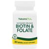 Natures Plus - Biotin & Folate Integratore Alimentare Confezione 30 Tavolette