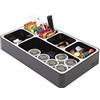 Alba RDVSTORE - Stazione portaoggetti Universale, in Alluminio, Colore: Grigio Metallo e Nero, 22, 5 x 37 x 6 cm