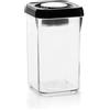 IBILI Vaccum Food Saver Stackable 2000 ml, Stainless-Steel, Silver/Black/Transparent