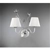 ONLI Rose Applique E14, Bianco/Argento, 50 x 25 cm x h 40 cm