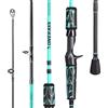 One Bass Canna da spinning e casting, canna da pesca in grafite IM6 ad alte prestazioni per pesca alla spigola, design in 2 pezzi per viaggi, spinning, 1,8 m