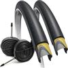 Fincci Copertoni Bici Corsa 700c x 28 - Set di Pneumatici Pieghevoli da 28 con Protezione Antiforatura 1 mm e 2 Camere d'aria Presta 28-622 - Gomme per Gravel & Elettrica Bici, City Bike Uomo & Donna
