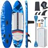ZLX Sup Gonfiabile 350x89cm, SUP Con Accessori Completi, Tavola SUP Max 250 Kg, Pinna Centrale Unica, Pad Deck Antiscivolo, Tavola SUP Gonfiabile Per Adulti, Principianti, Tutti I Livelli